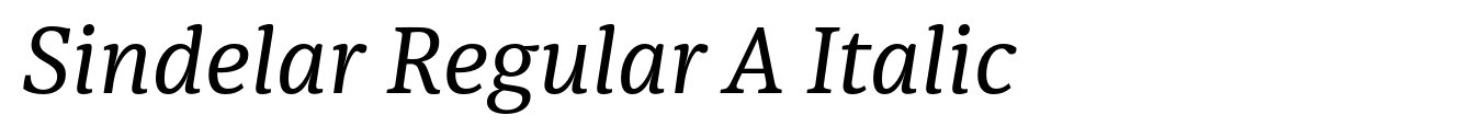 Sindelar Regular A Italic